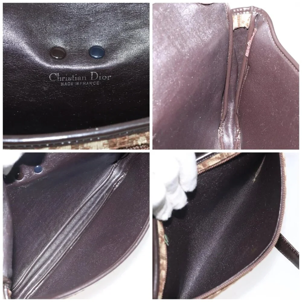Christian Dior Trotter Canvas Shoulder Bag Brown Gold Auth 123499 - Picture 15 of 16